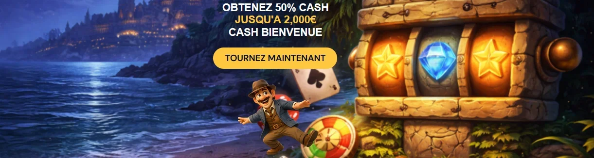 50% de cash bonus de bienvenue jusqu'à 2 000€ chez Europe777