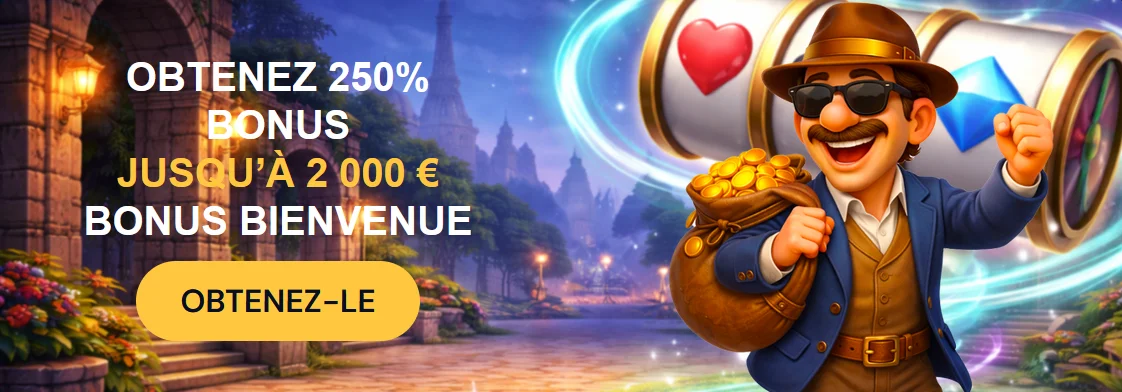 Obtenez 250% de bonus de bienvenue jusqu'à 2 000 € sur Europe777
